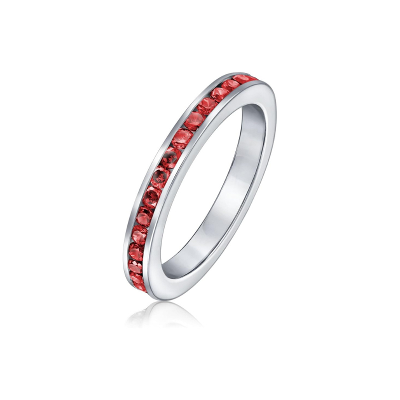 Anillo Eternidad Rubí
