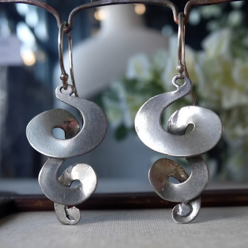 Pendientes Vintage Plata en Espiral