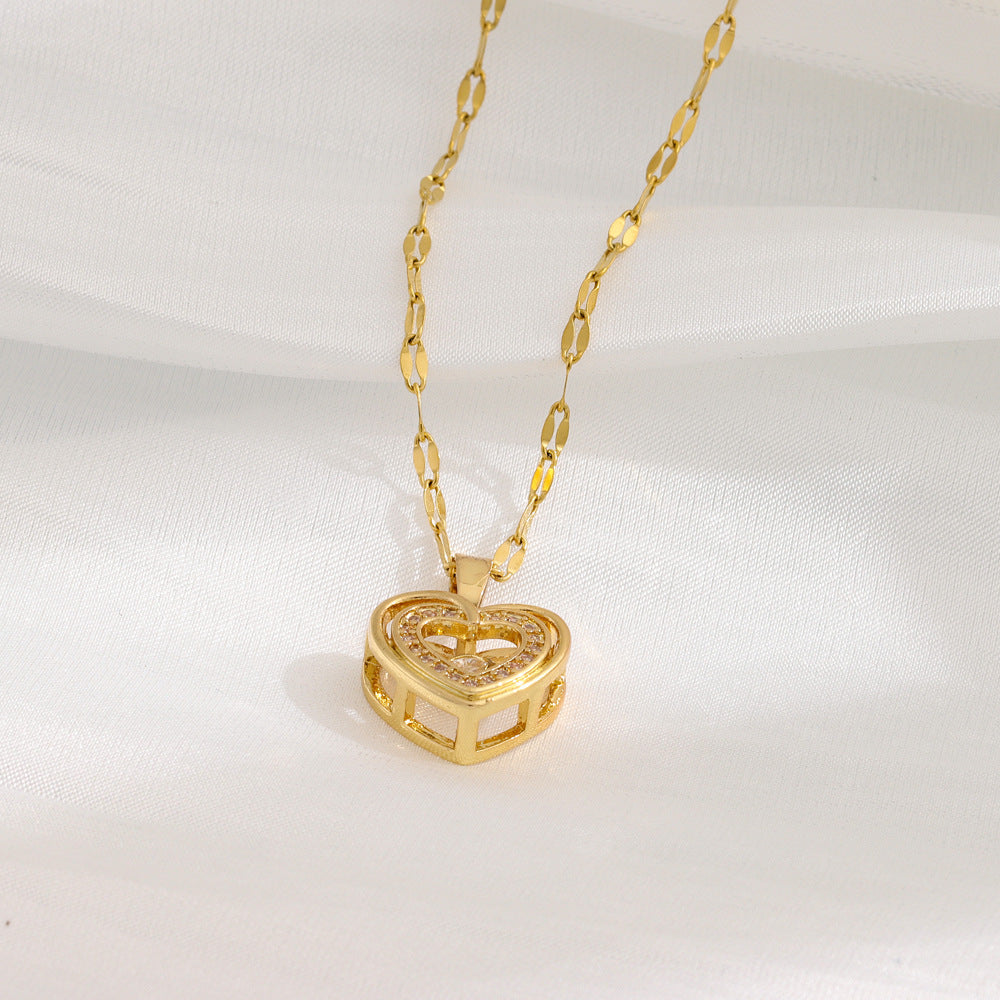 Double-Layer Heart Necklace