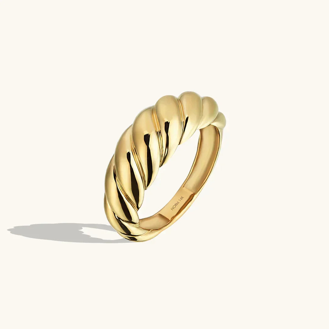 Anillo Croissant Oro Blanco