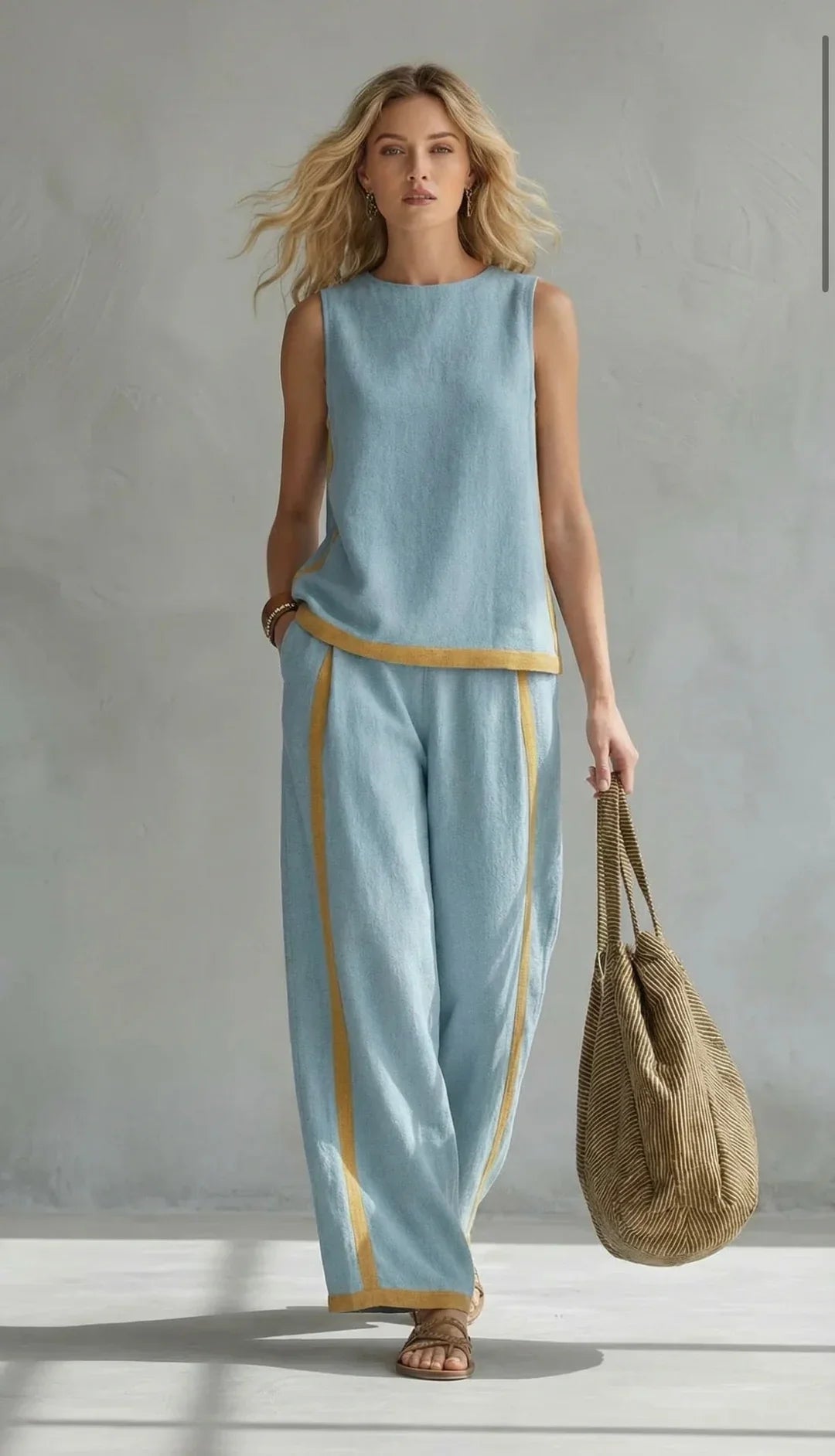 Sofía | Conjunto Fluido con Detalles a Contraste