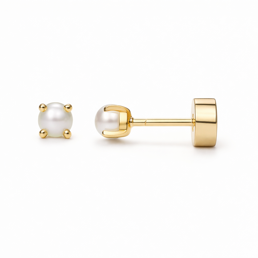 Pendientes Stud Perla Delicada