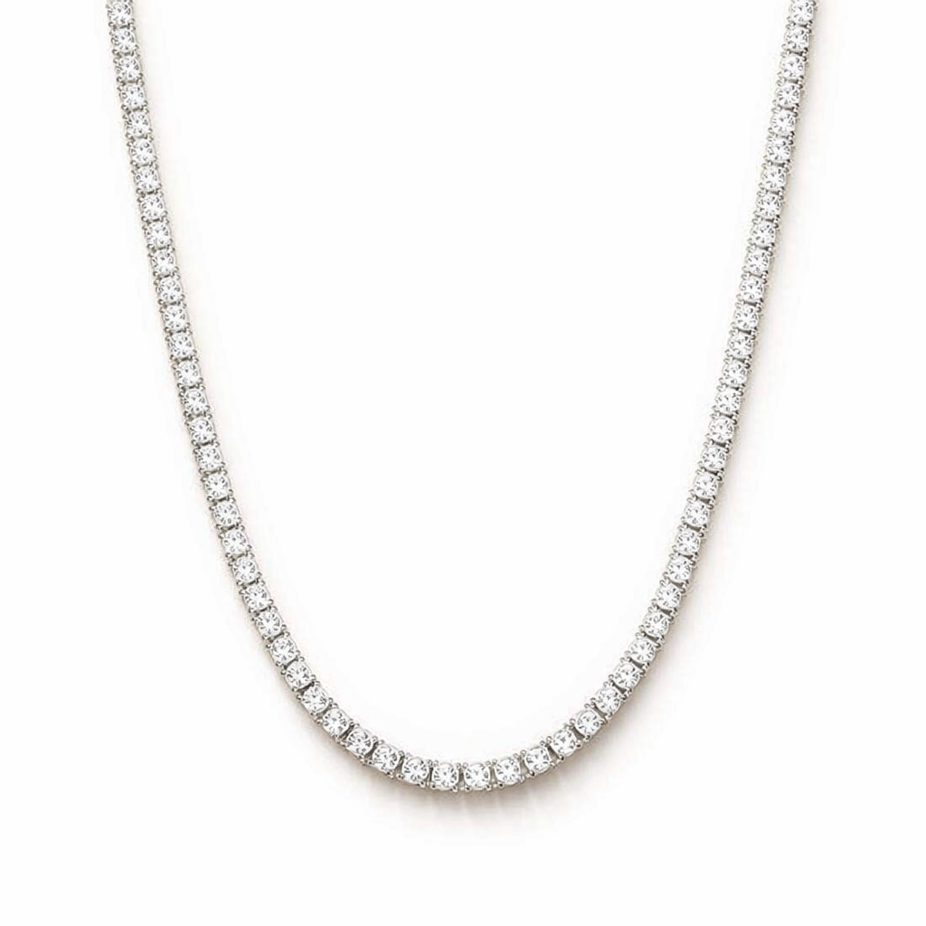Collar Tenis Oro Blanco