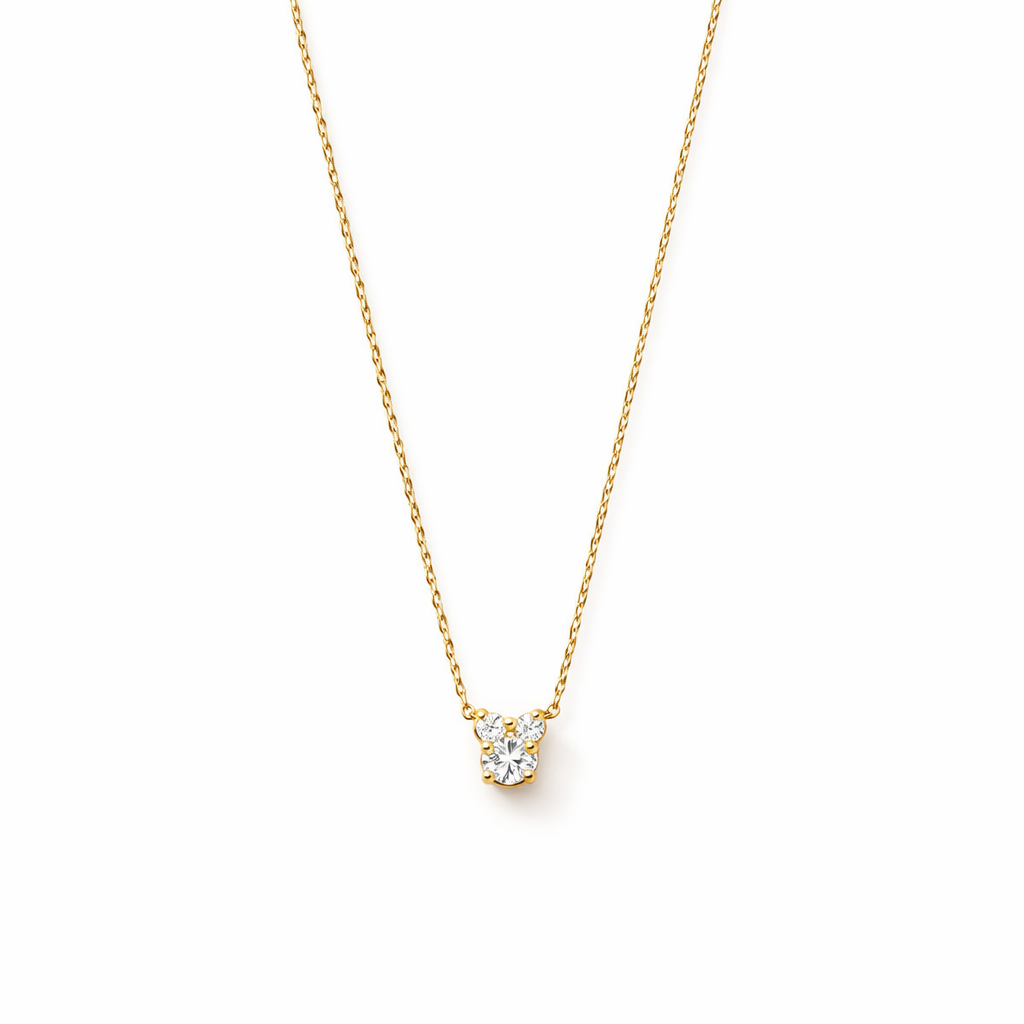 Collar Clea con Moissanita Oro