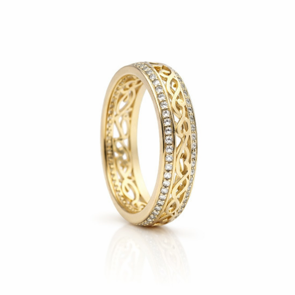 Anillo Oro Calado Brillante