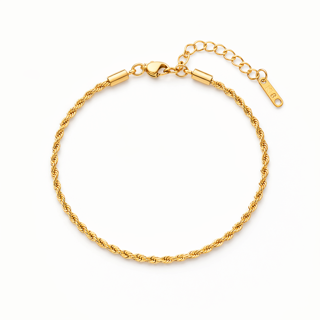 Pulsera Cadena Trenzada Oro