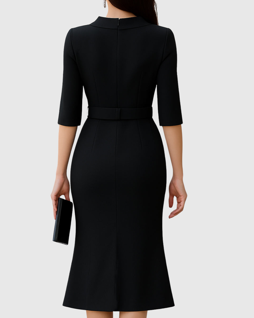 Giorgia | Vestido Midi Clásico de Manga Corta