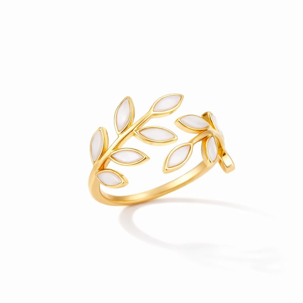 Anillo Neraya Abierto Hoja Delicada