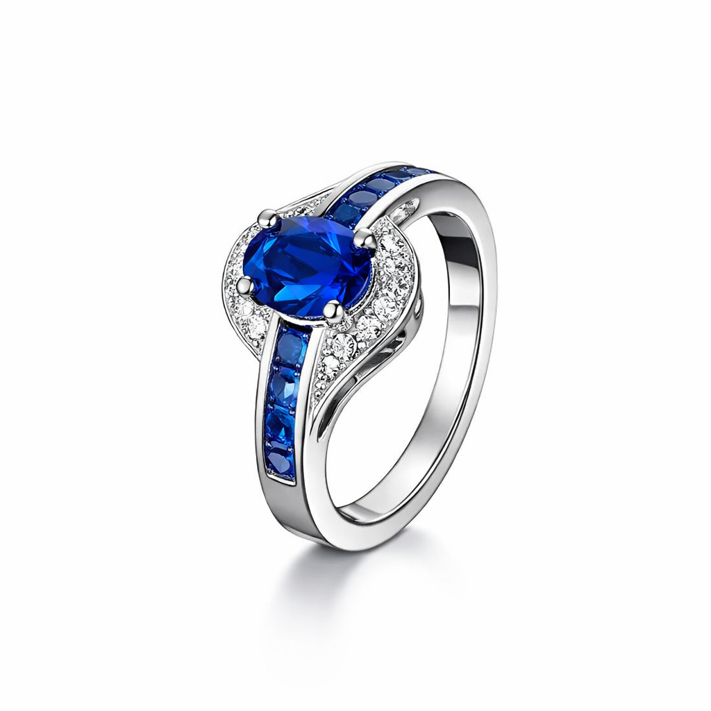 Anillo Flujo Zafiro