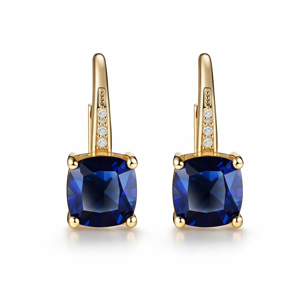 Pendientes Aro con Zafiro