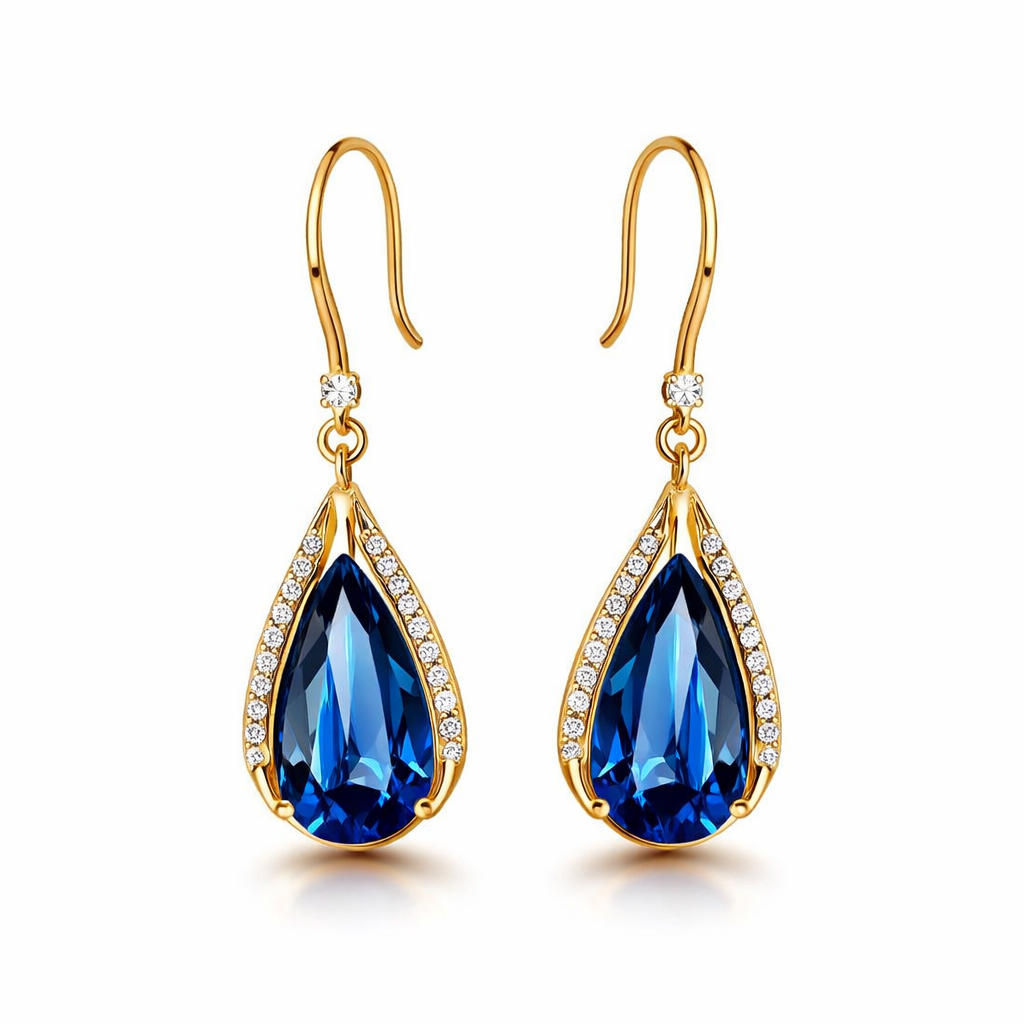 Pendientes Azura Lágrima Zafiro