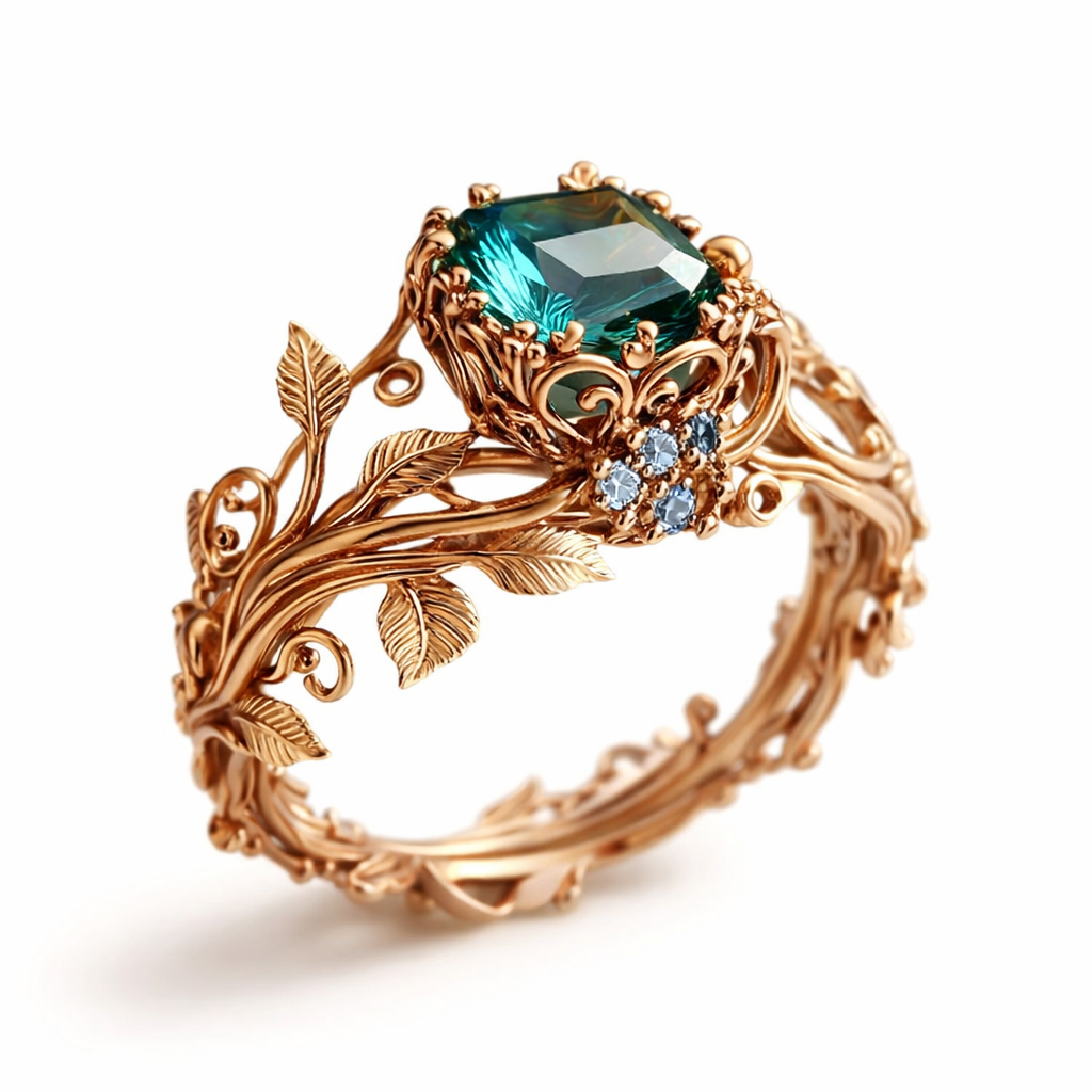 Anillo Cristal Luz del Bosque