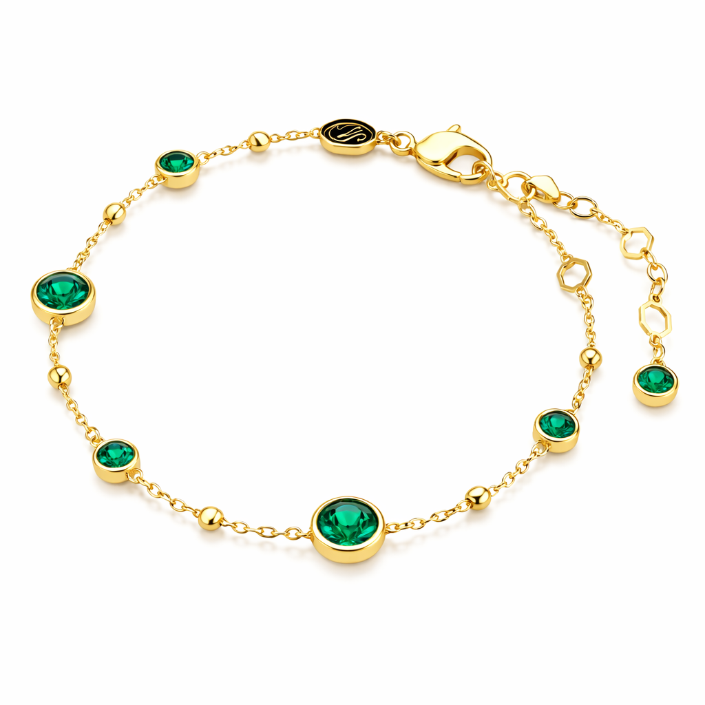 Pulsera Delicada Esmeralda