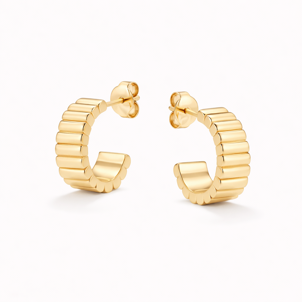 Pendientes Relieve Clásico Oro