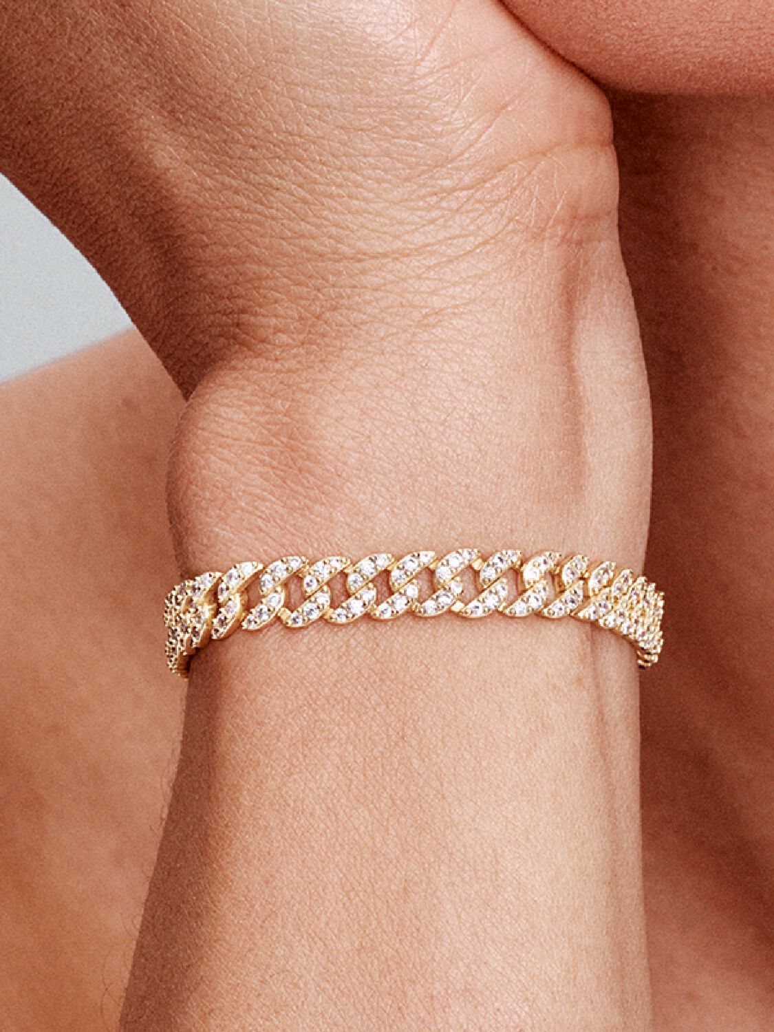 Pulsera Cubana con Moissanite