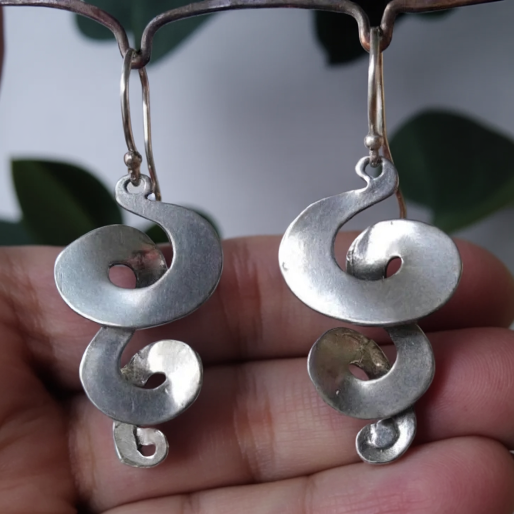 Pendientes Vintage Plata en Espiral