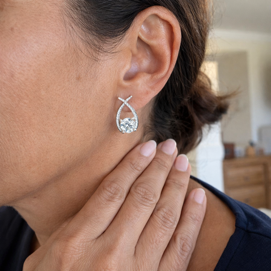 Pendientes Arielle Oro Blanco