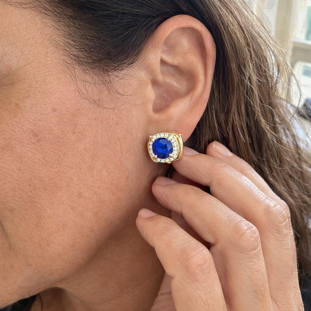 Pendientes Nadine Zafiro