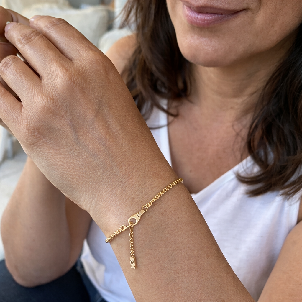 Pulsera Cadena Trenzada Oro