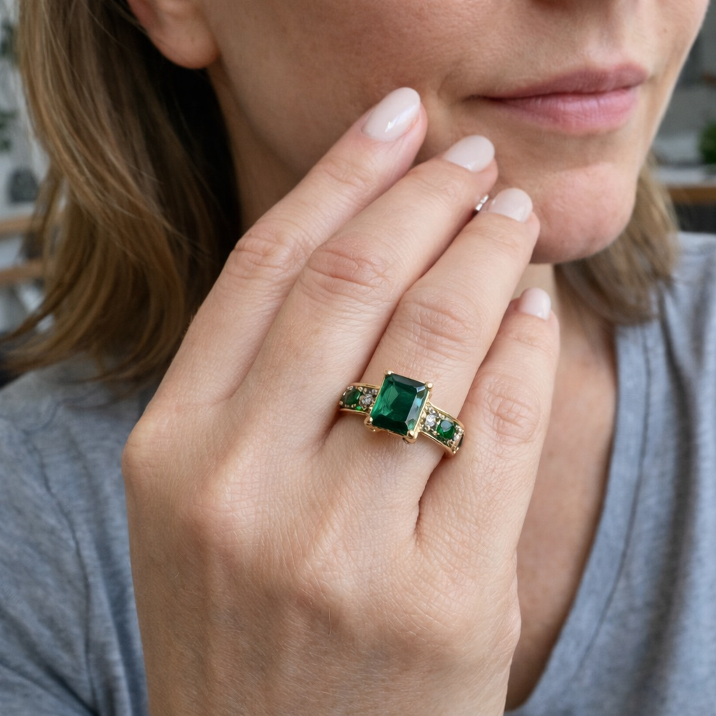Anillo Esmeralda Exquisito