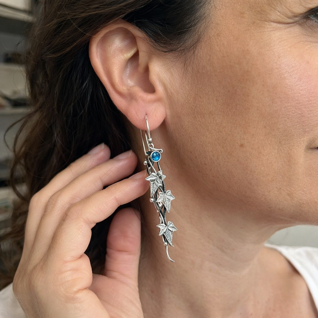 Pendientes Hoja Exótica Antigua