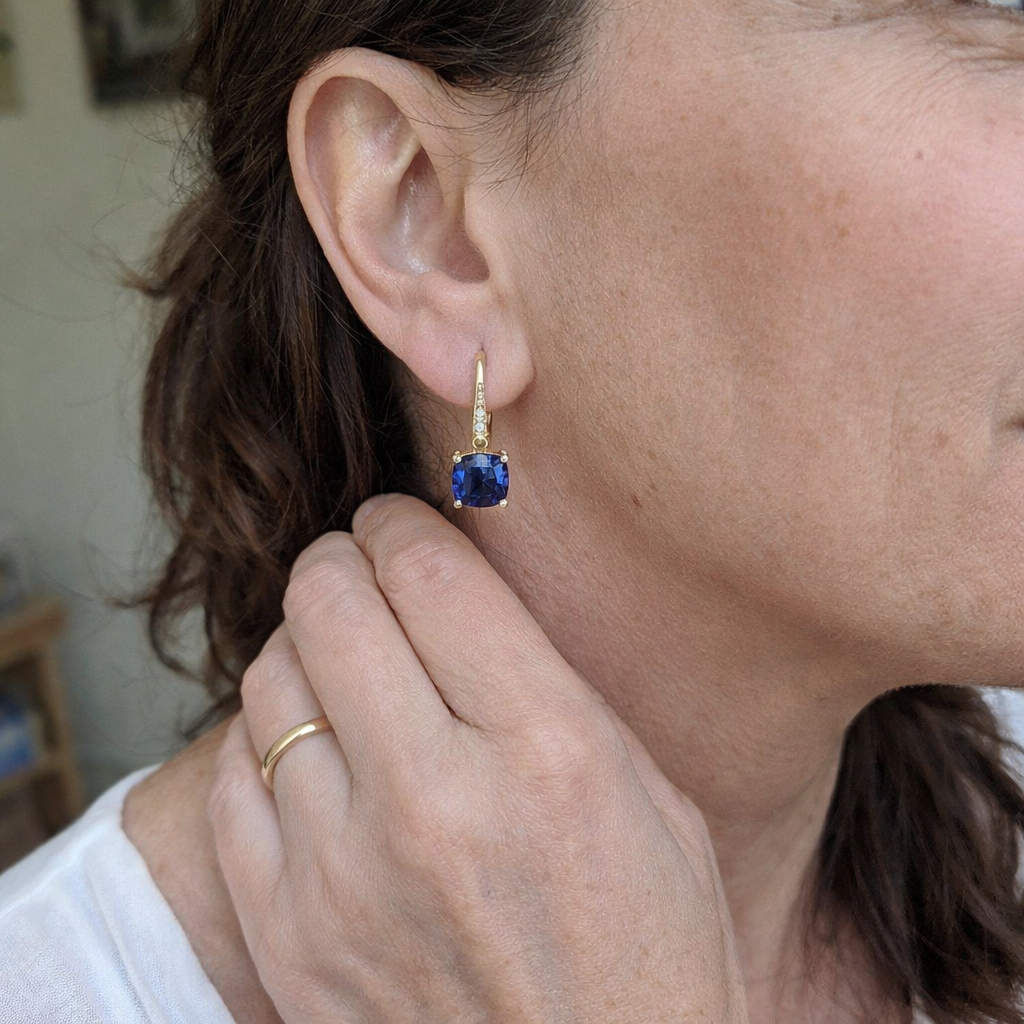 Pendientes Aro con Zafiro