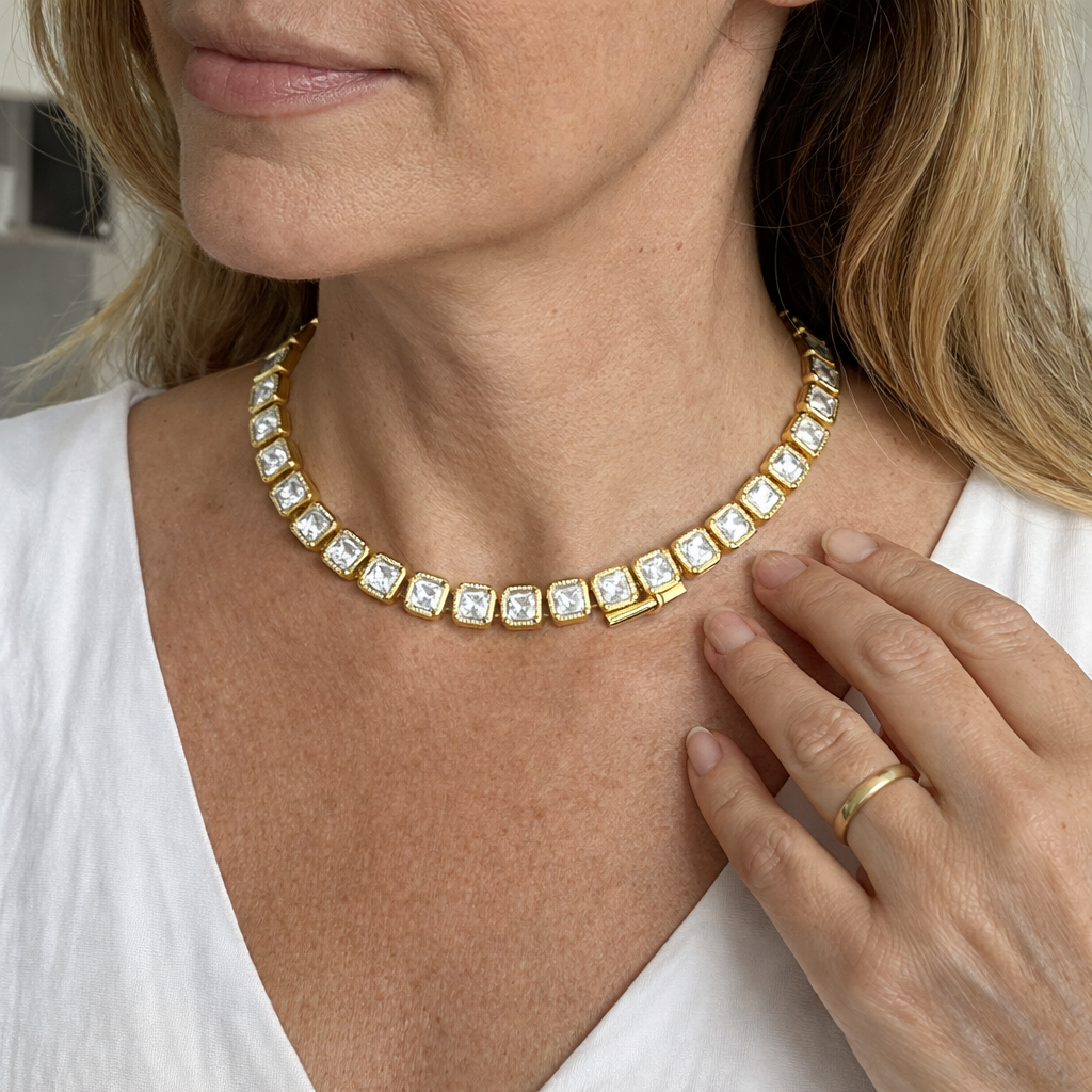 Collar Tenis Cuadrado