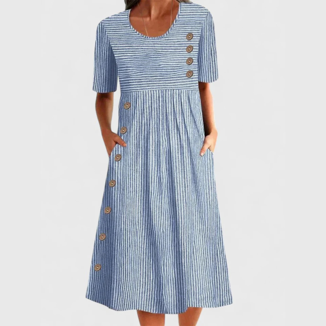 Giulia | Vestido Midi de Rayas