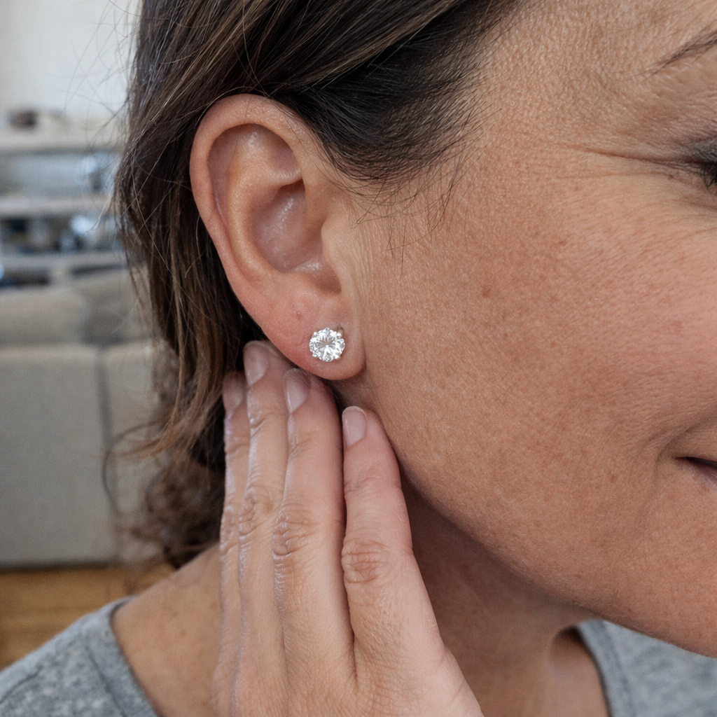 Pendientes Tierra Oro Blanco