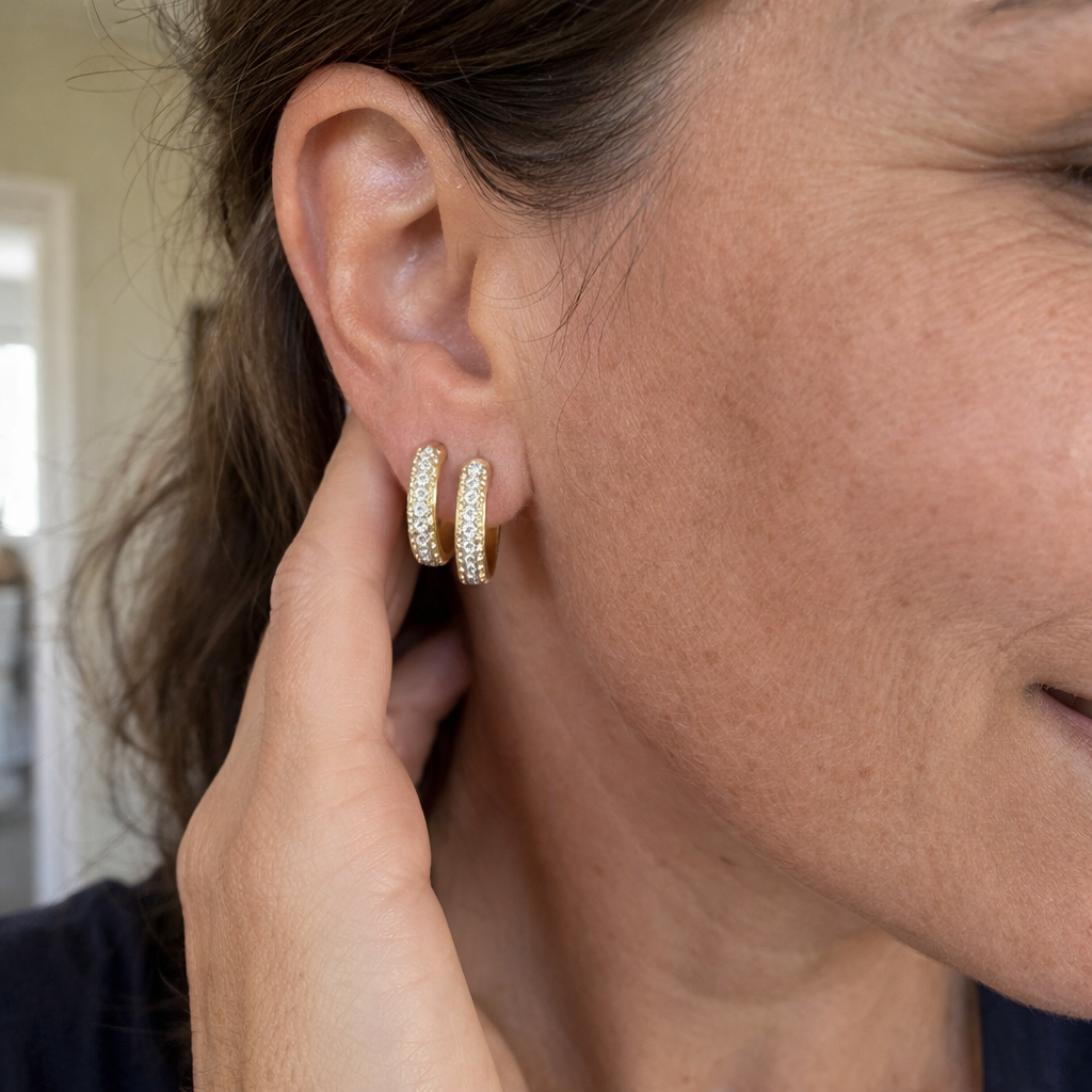 Pendientes Aro Pavé Icono