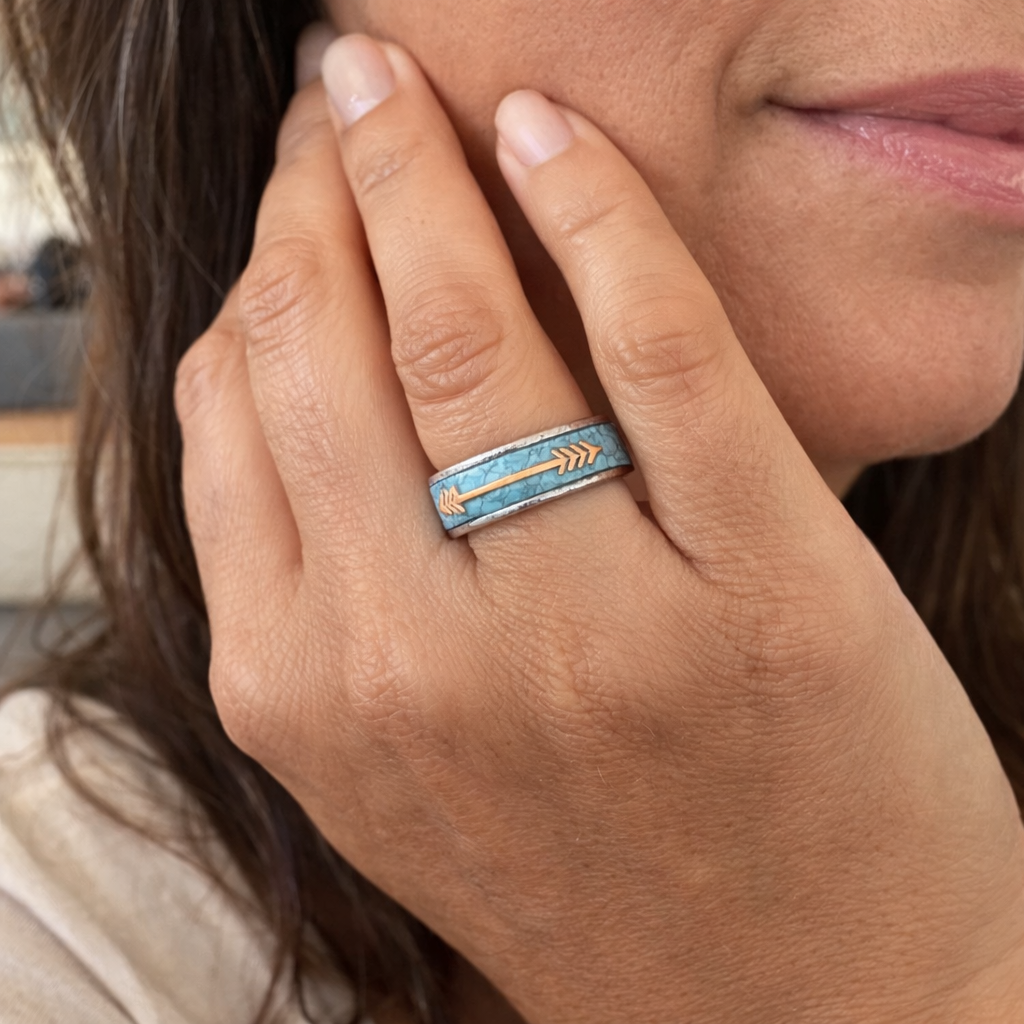 Anillo Plata con Esmalte Antiguo
