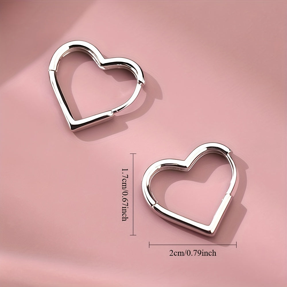 Pendientes Corazón Dorado Acero Inoxidable