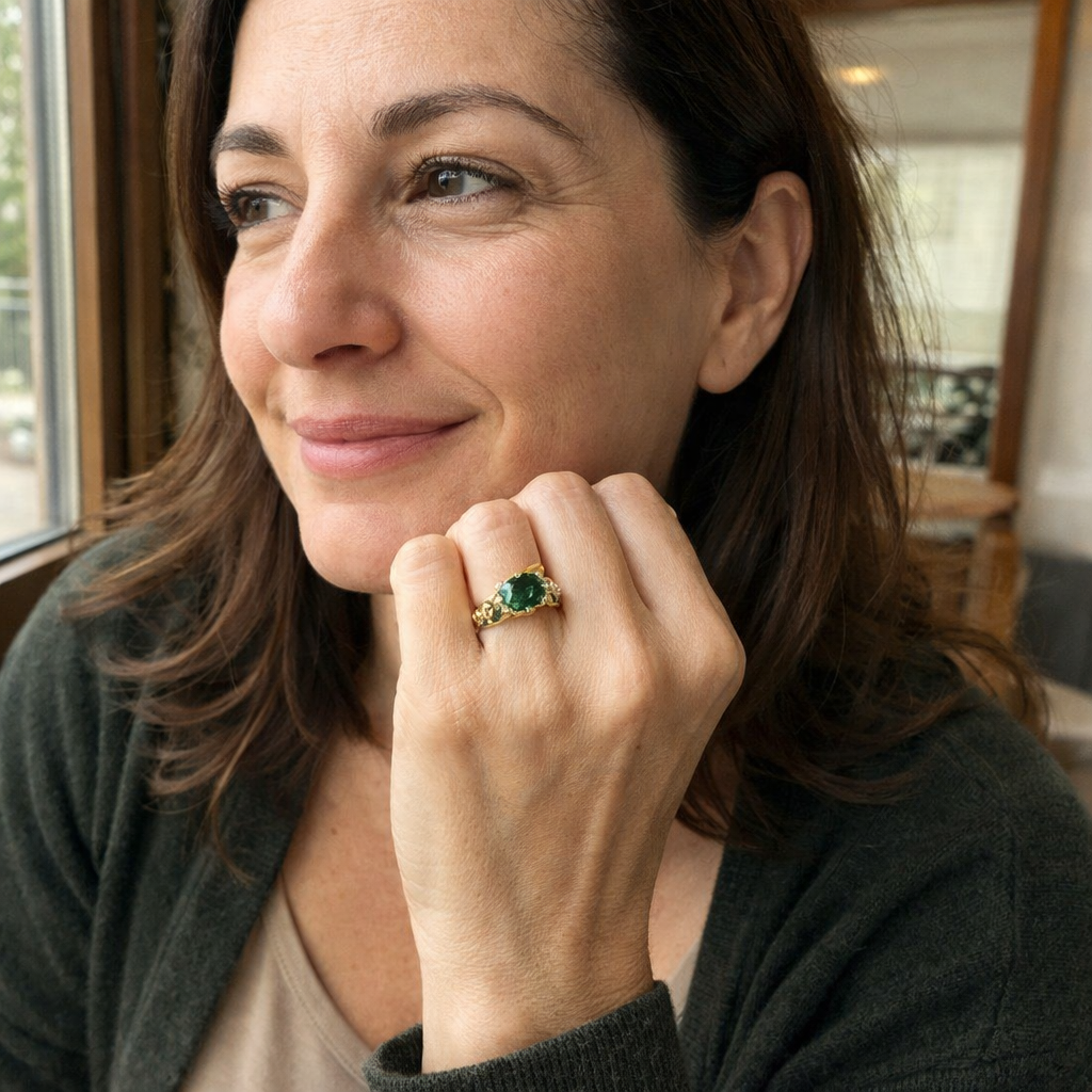Anillo Esmeralda Exquisito