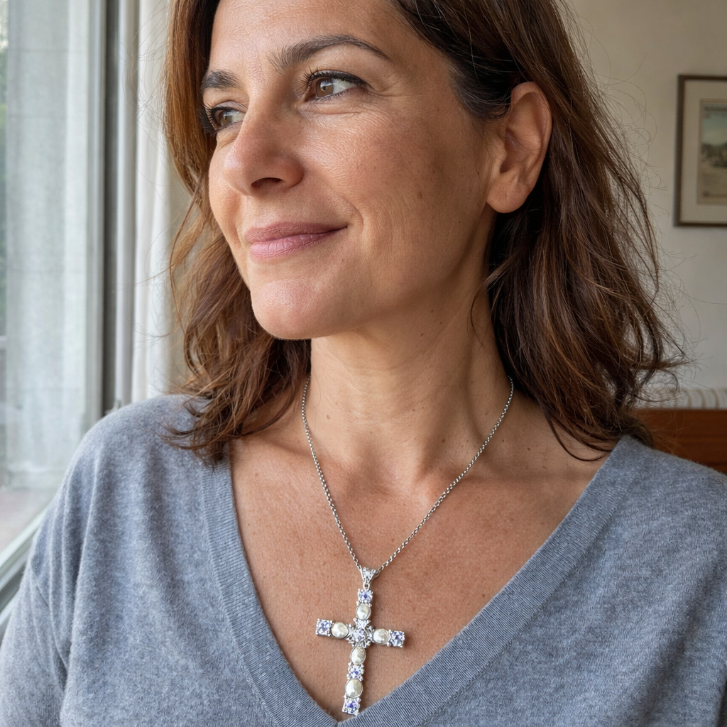 Collar Cruz Ópalo