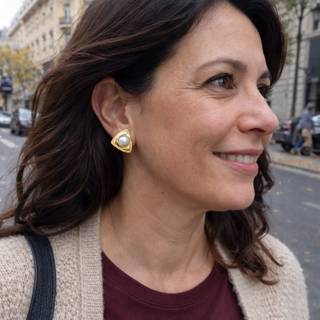 Pendientes Perla y Oro Exquisitos