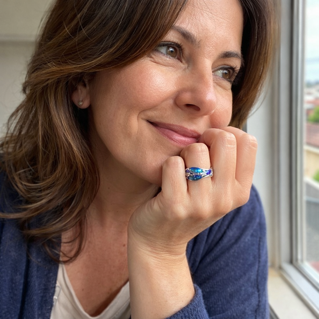 Anillo Thessia Lunebray Zafiro