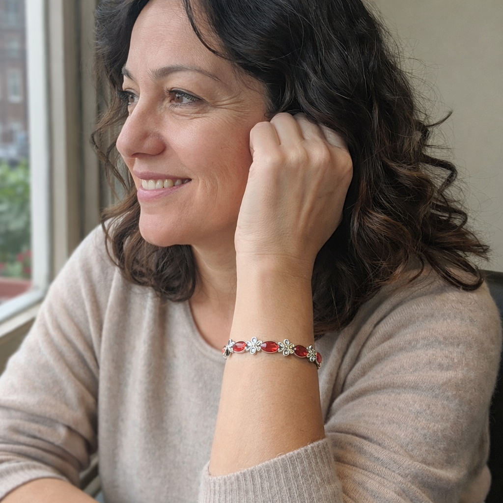 Pulsera Giada Valrouge Rubí