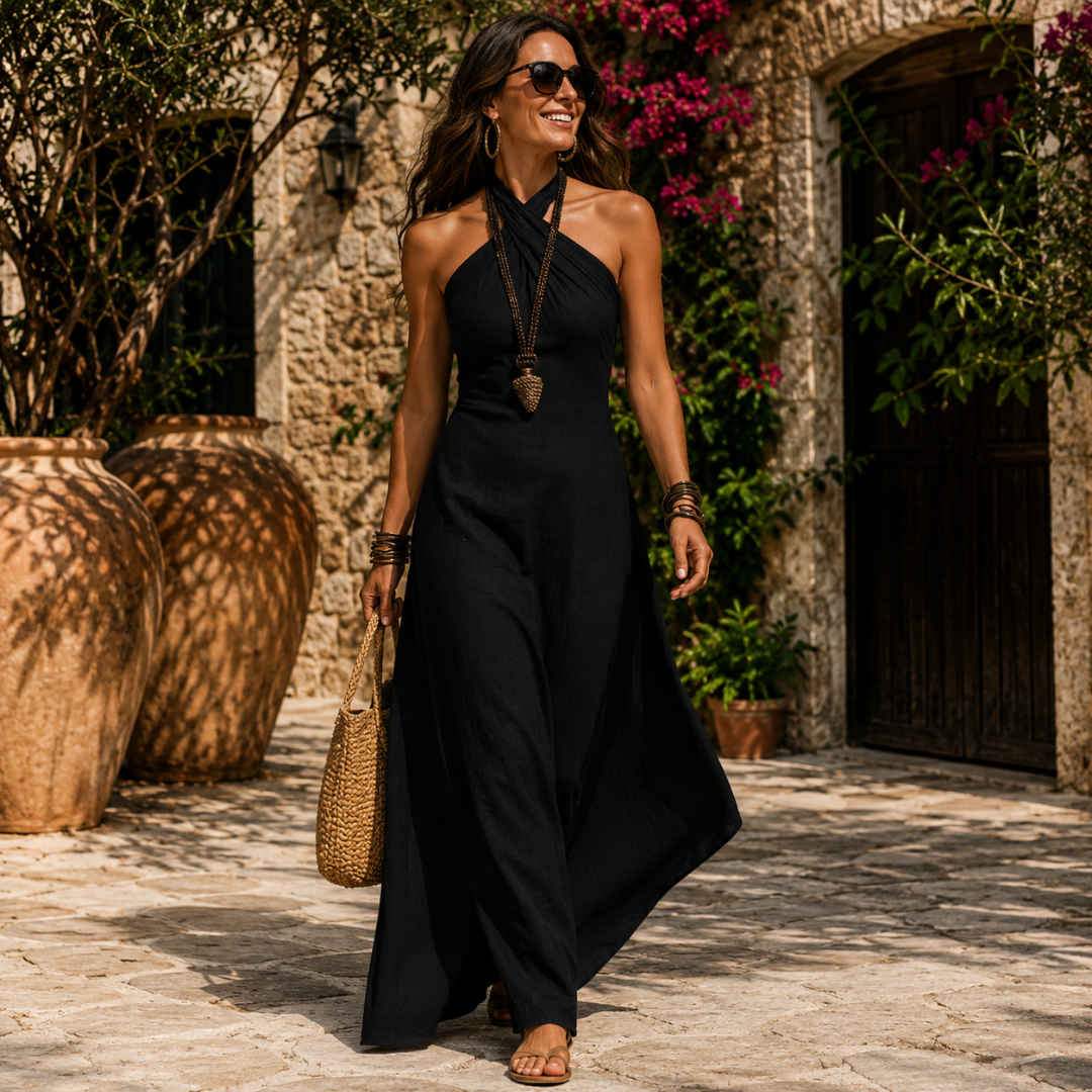 Camilla | Vestido Largo con Escote Halter