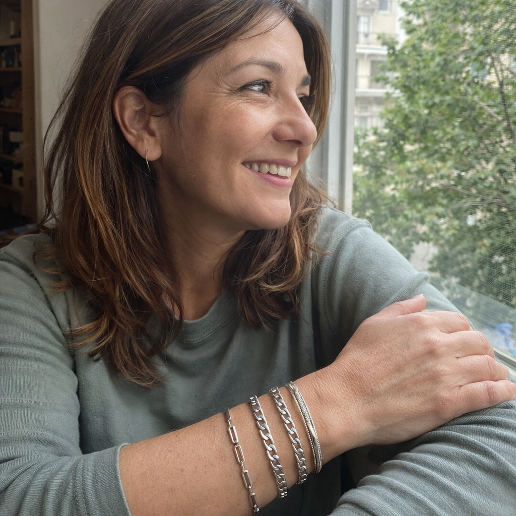 Set de Pulseras Ellis Renner Oro Blanco