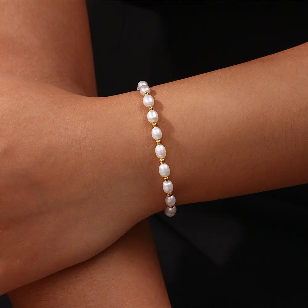 Pulsera Elegante Romántica con Perlas