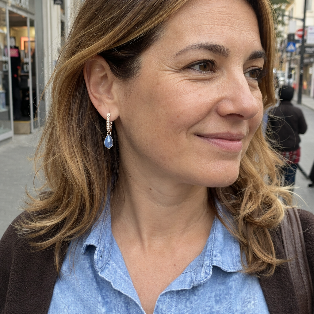 Pendientes Rocío Océano Azul
