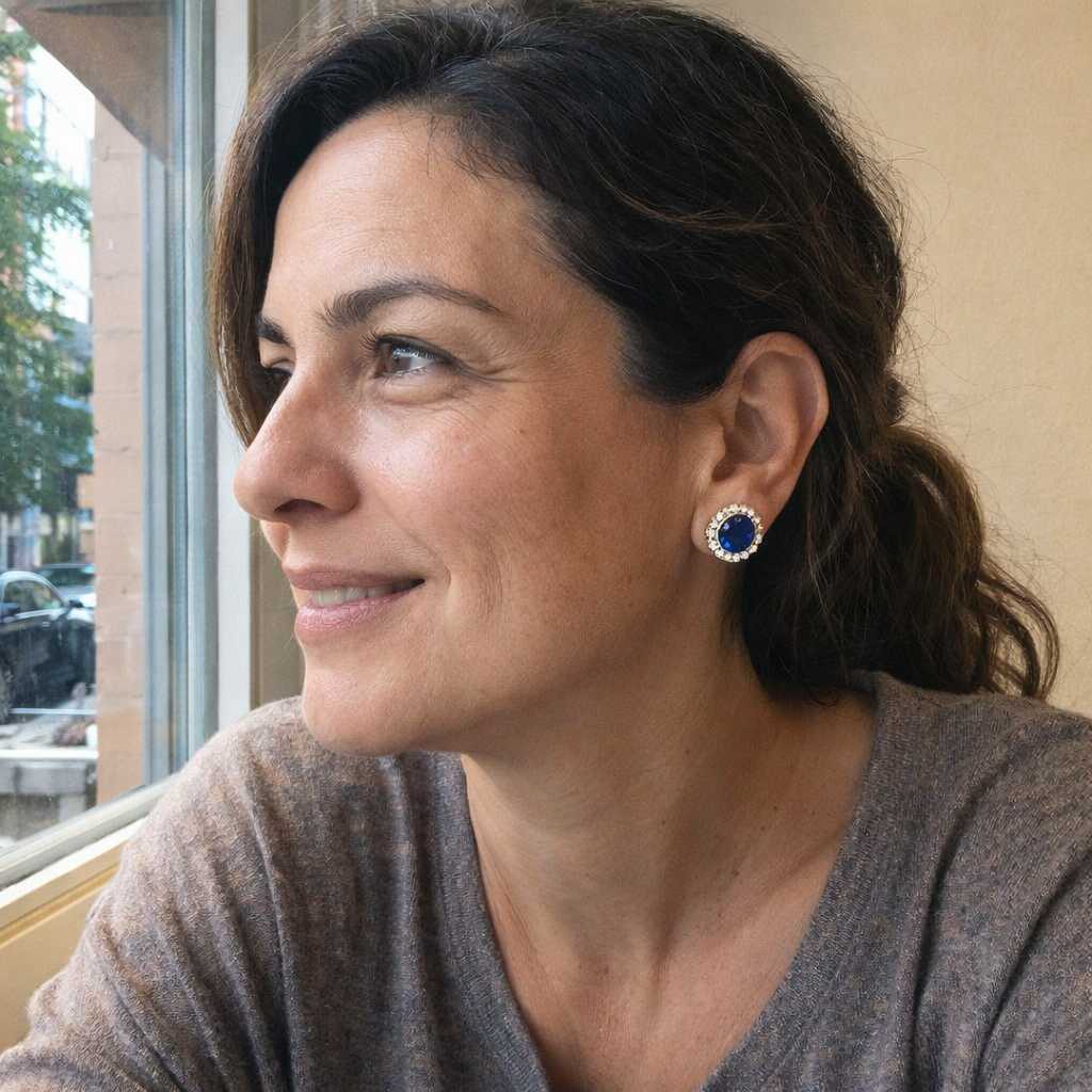 Pendientes Nadine Zafiro