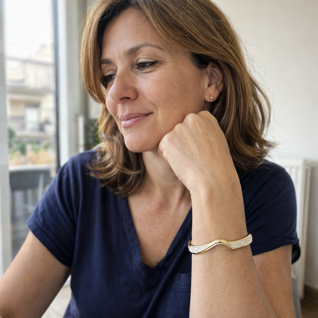 Pulsera Ópalo Brillo Dorado