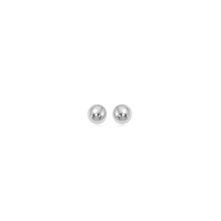 Pendientes Bola Puerto Oro Blanco