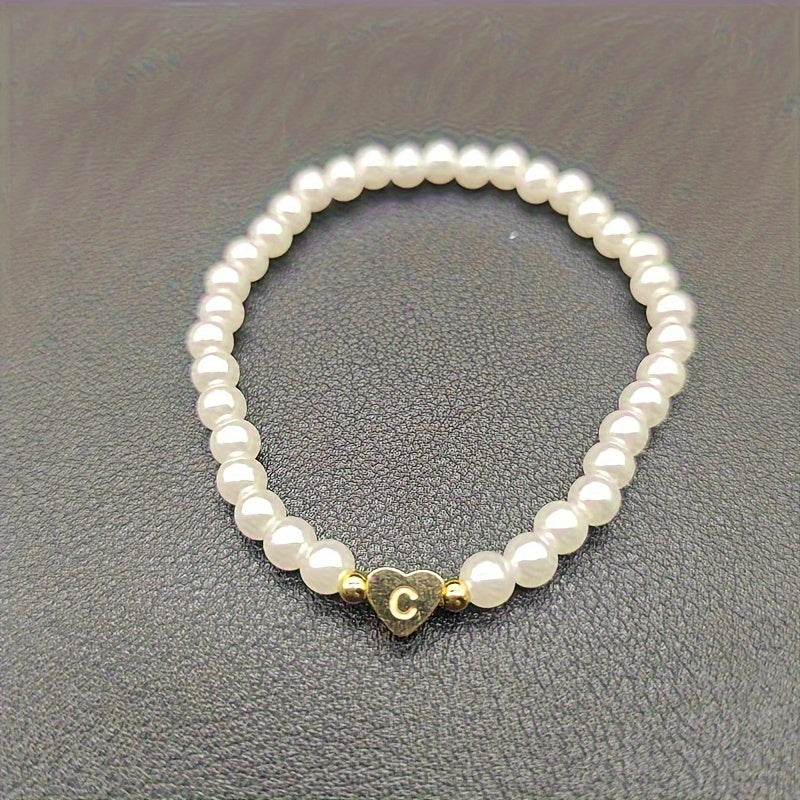 Pulsera Chic con Inicial en Corazón (A-Z)