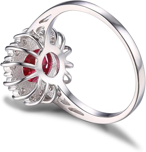 Anillo Clásico Rubí Halo