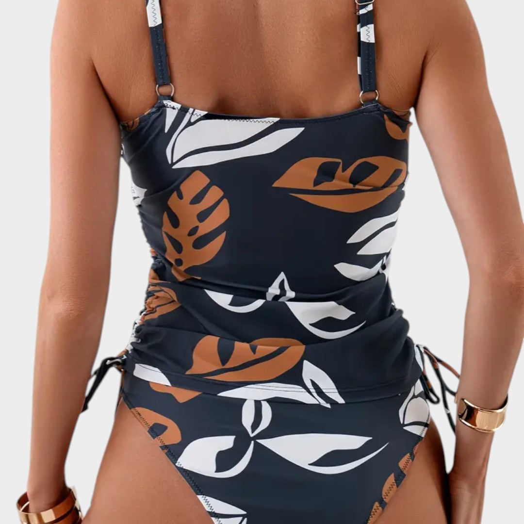 Aqua Vibe | Bikini con estampado tropical de hojas