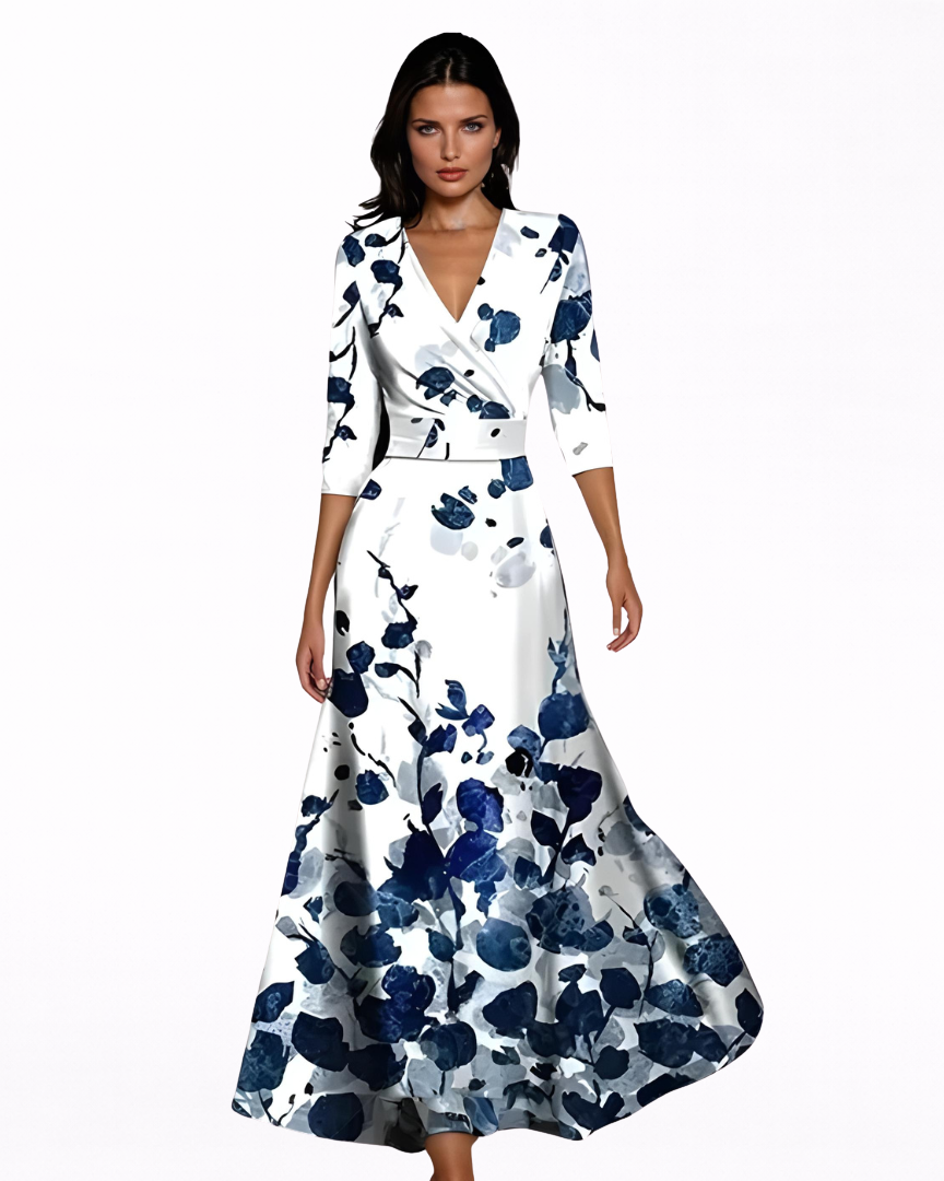Georgina | Abito lungo floreale elegante