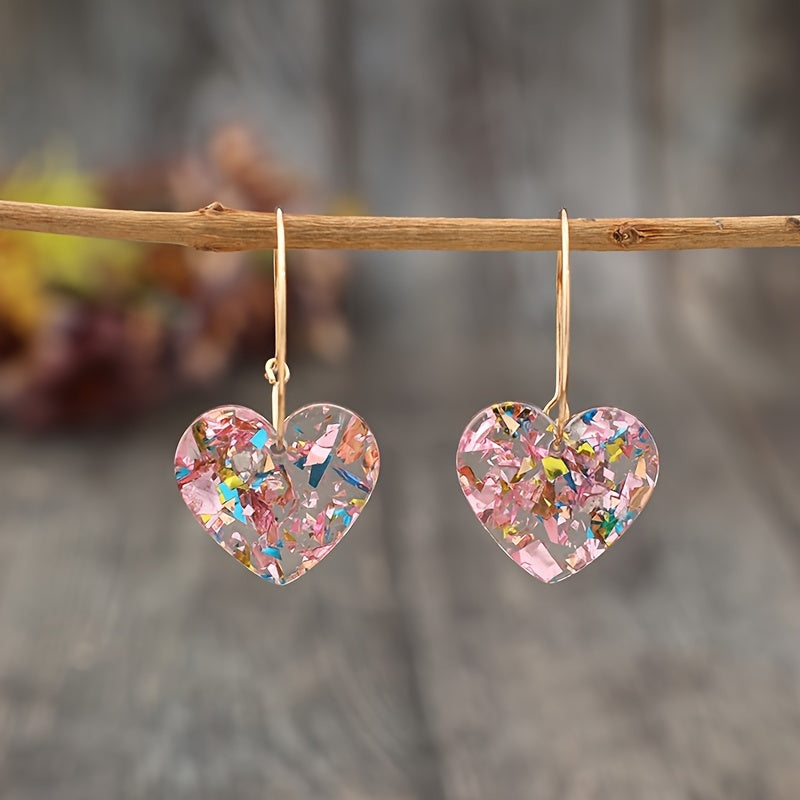Pendientes Colgantes Corazón Caramelo
