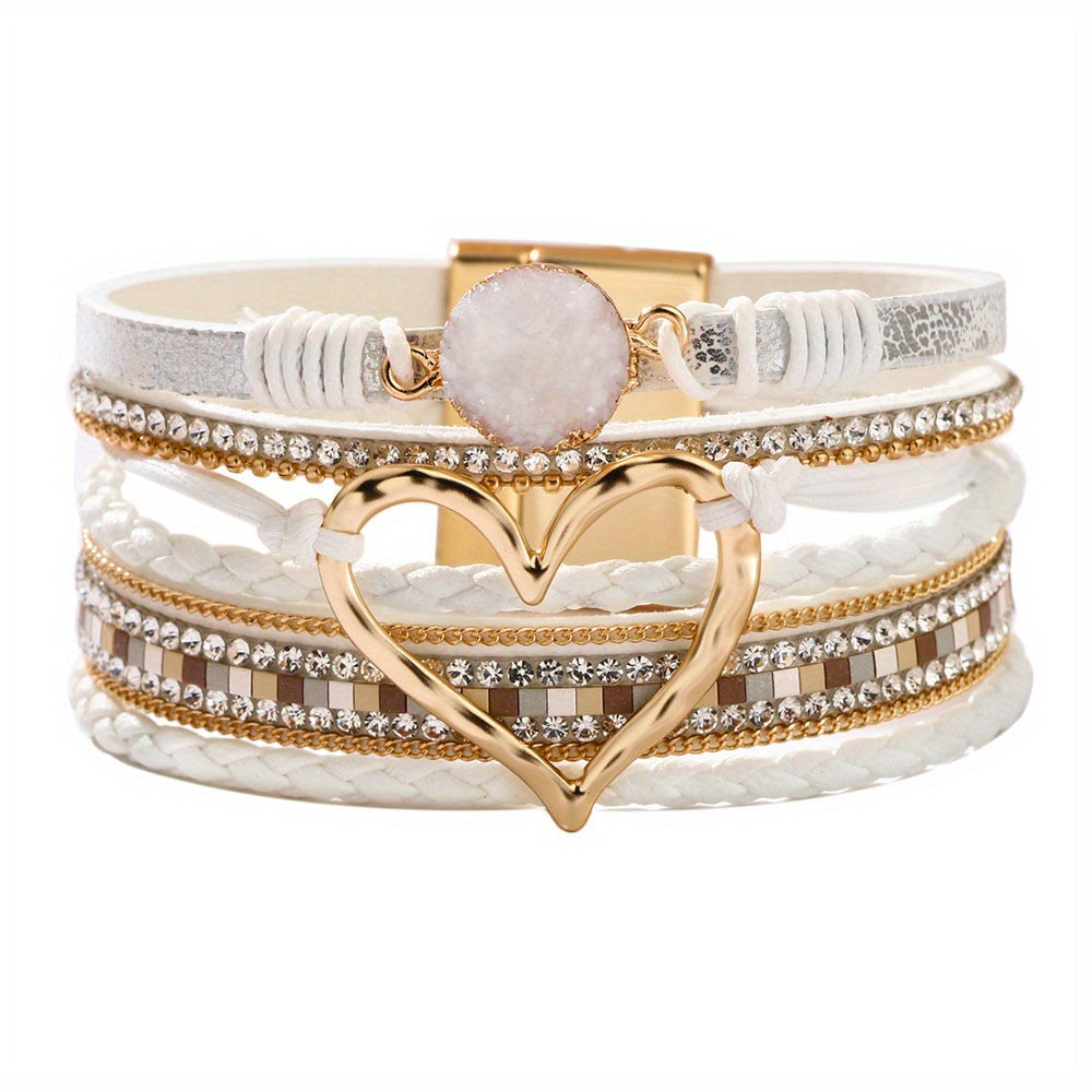 Pulsera Boho Multicapa en Cuero